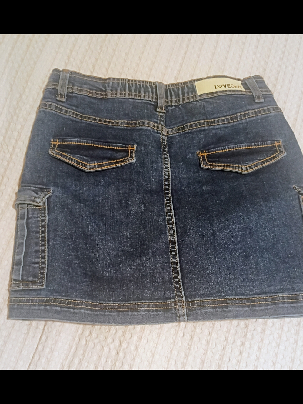 Lovegen Denim Cargo Mini Skirt Size 1/26 - Picture 2 of 3